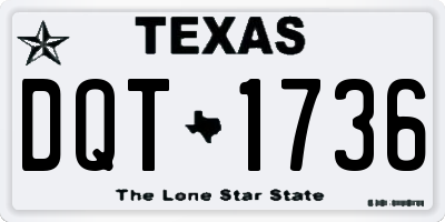 TX license plate DQT1736
