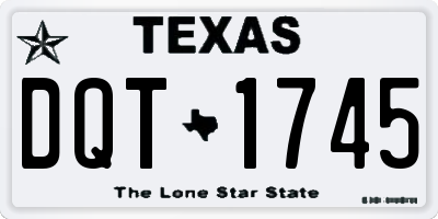 TX license plate DQT1745