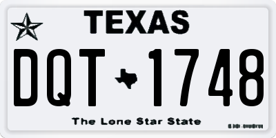 TX license plate DQT1748