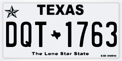 TX license plate DQT1763