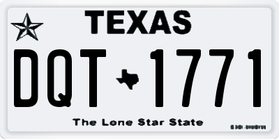 TX license plate DQT1771
