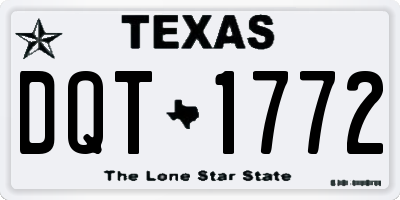 TX license plate DQT1772