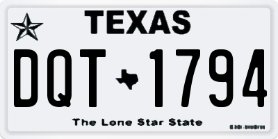 TX license plate DQT1794
