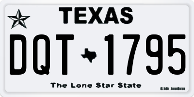 TX license plate DQT1795