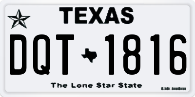 TX license plate DQT1816