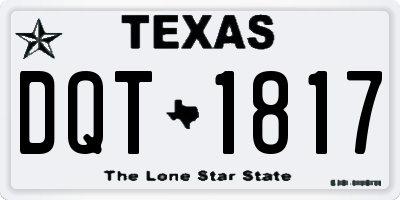 TX license plate DQT1817