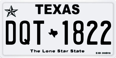 TX license plate DQT1822