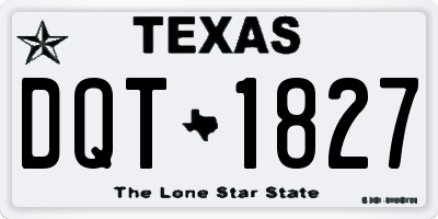 TX license plate DQT1827