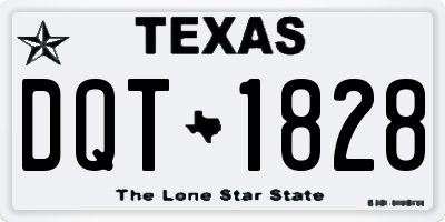 TX license plate DQT1828