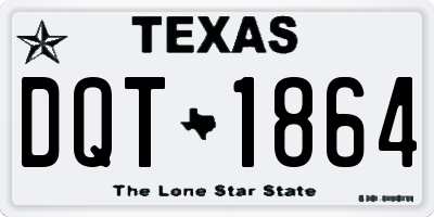 TX license plate DQT1864