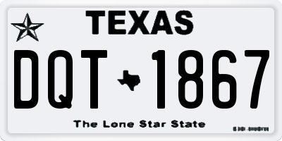 TX license plate DQT1867