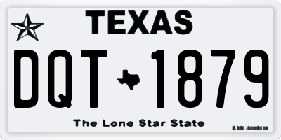 TX license plate DQT1879