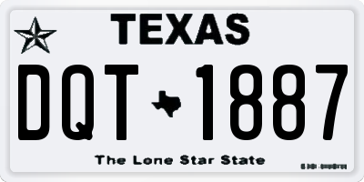 TX license plate DQT1887