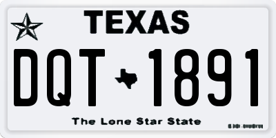 TX license plate DQT1891