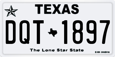 TX license plate DQT1897