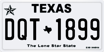 TX license plate DQT1899