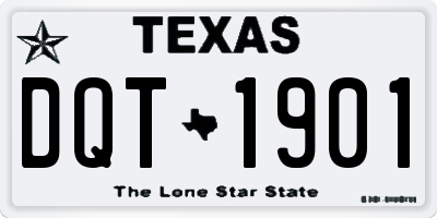 TX license plate DQT1901