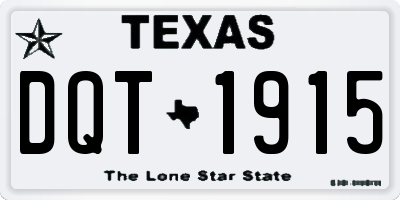 TX license plate DQT1915