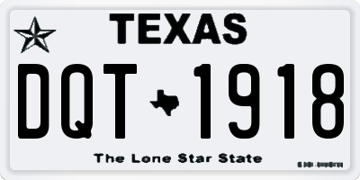 TX license plate DQT1918