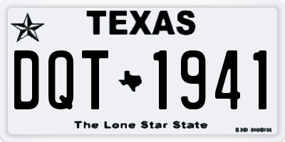 TX license plate DQT1941