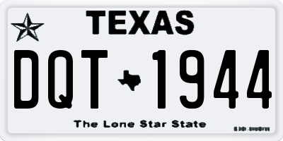 TX license plate DQT1944