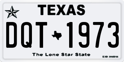 TX license plate DQT1973
