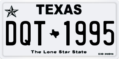 TX license plate DQT1995