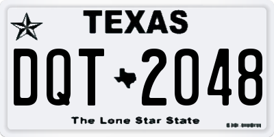TX license plate DQT2048