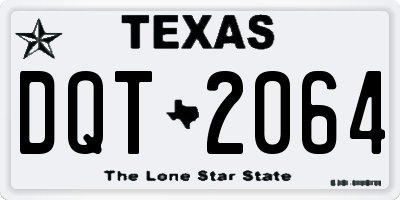 TX license plate DQT2064