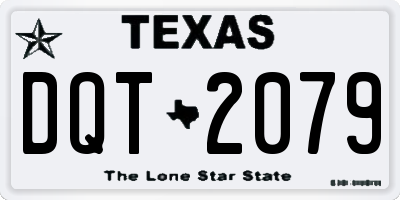 TX license plate DQT2079