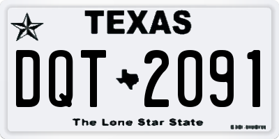TX license plate DQT2091