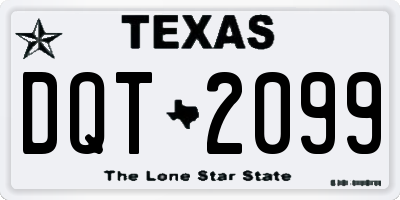 TX license plate DQT2099