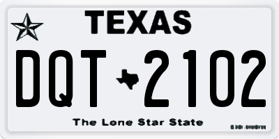 TX license plate DQT2102