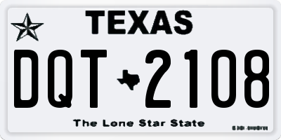TX license plate DQT2108
