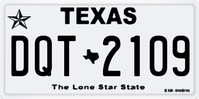 TX license plate DQT2109