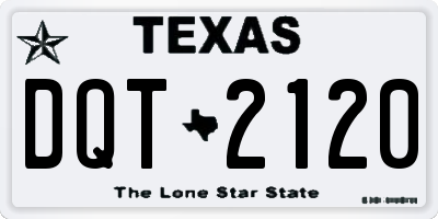 TX license plate DQT2120