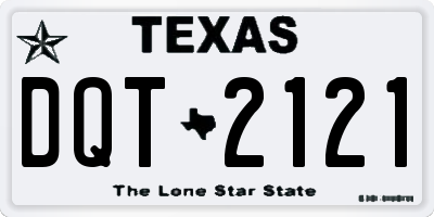 TX license plate DQT2121