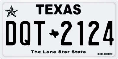 TX license plate DQT2124