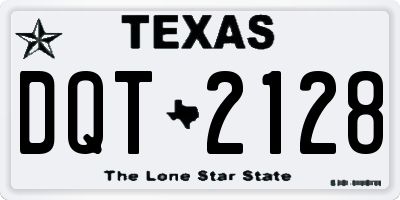 TX license plate DQT2128