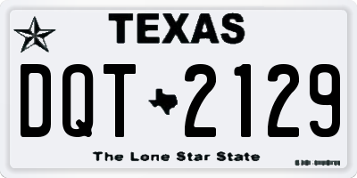 TX license plate DQT2129