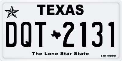TX license plate DQT2131