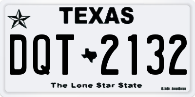 TX license plate DQT2132