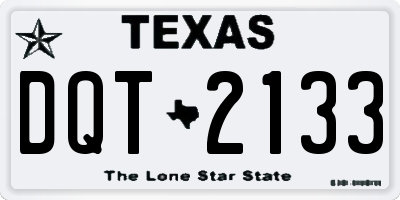 TX license plate DQT2133