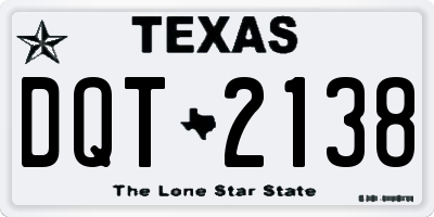 TX license plate DQT2138