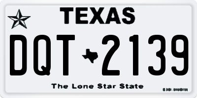TX license plate DQT2139