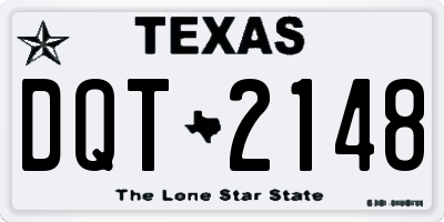 TX license plate DQT2148