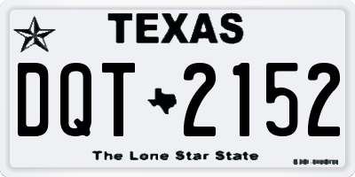 TX license plate DQT2152