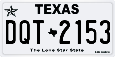 TX license plate DQT2153