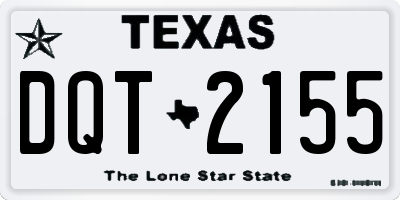 TX license plate DQT2155