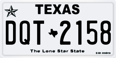TX license plate DQT2158